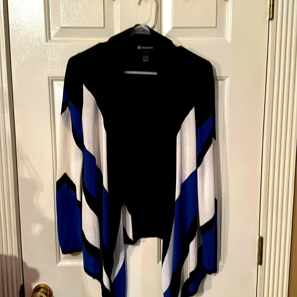 Blue, Black, and White INC lightweight sweater/wrap.